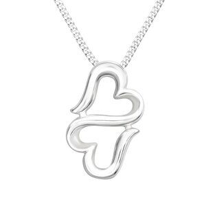 Sterling Silver Double Heart Necklace